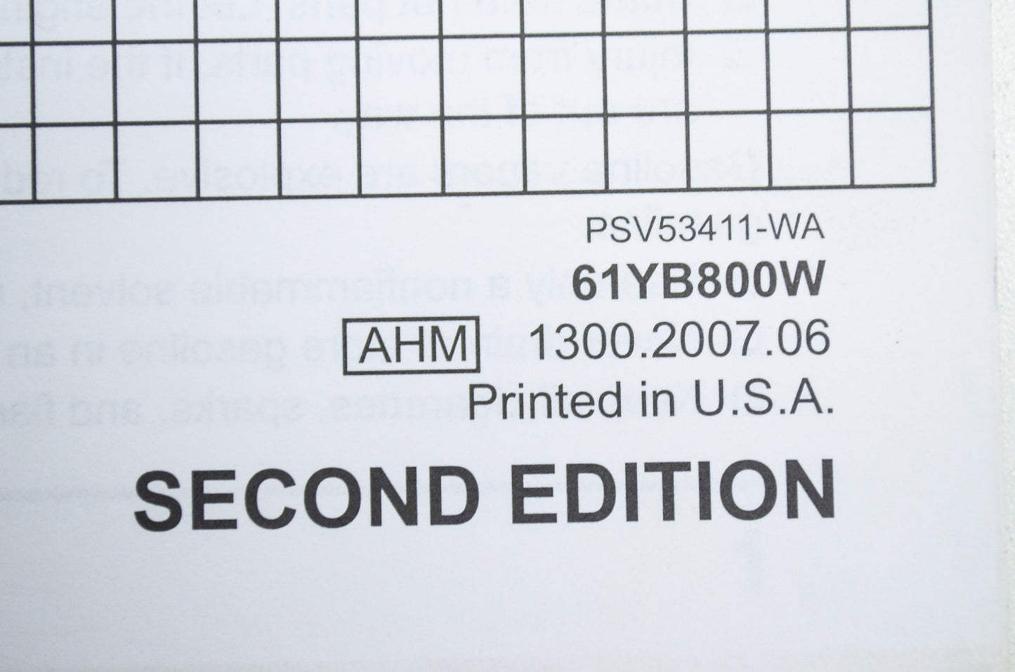 OEM Honda 61YB800W Second Edition Supplement Shop Manual WT20XKE WT30XK3 WT40XK2