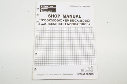 OEM Honda 61ZB400Z EB/EG/EM3500X Service Manual
