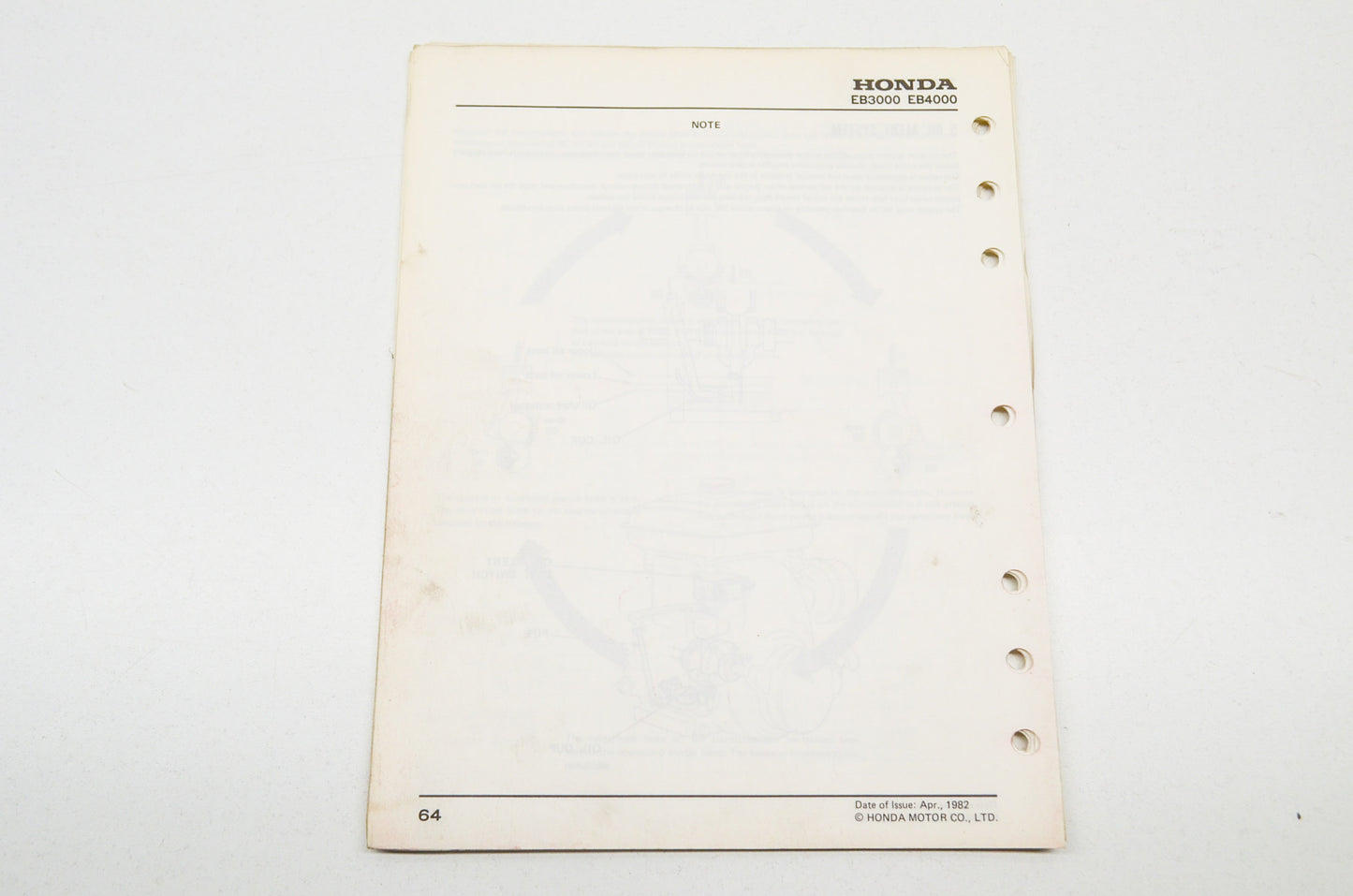 OEM Honda Shop Manual EB3000 EB4000