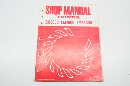 OEM Honda Shop Manual EM3000 EM4000 EMS4000