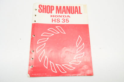 OEM Honda Shop Manual HS 35