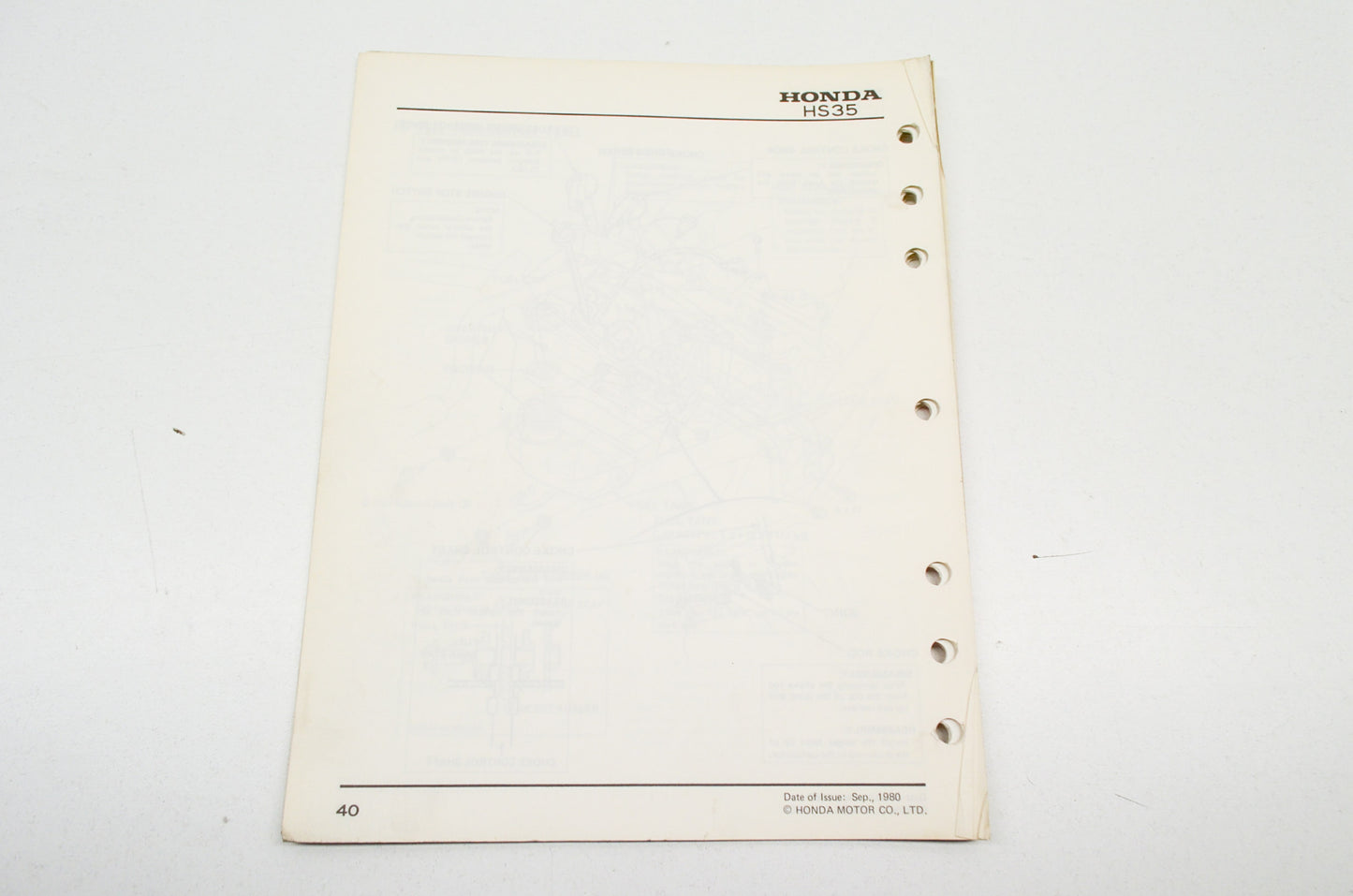 OEM Honda Shop Manual HS 35