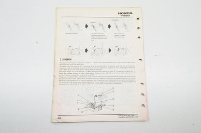 OEM Honda Shop Manual HS50