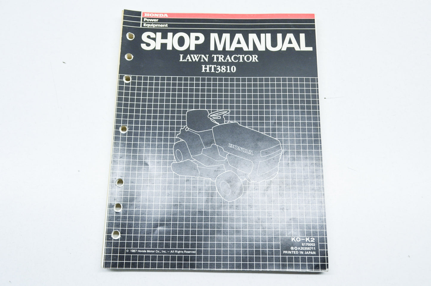 OEM Honda Shop Manual Lawn Tractor HT3810