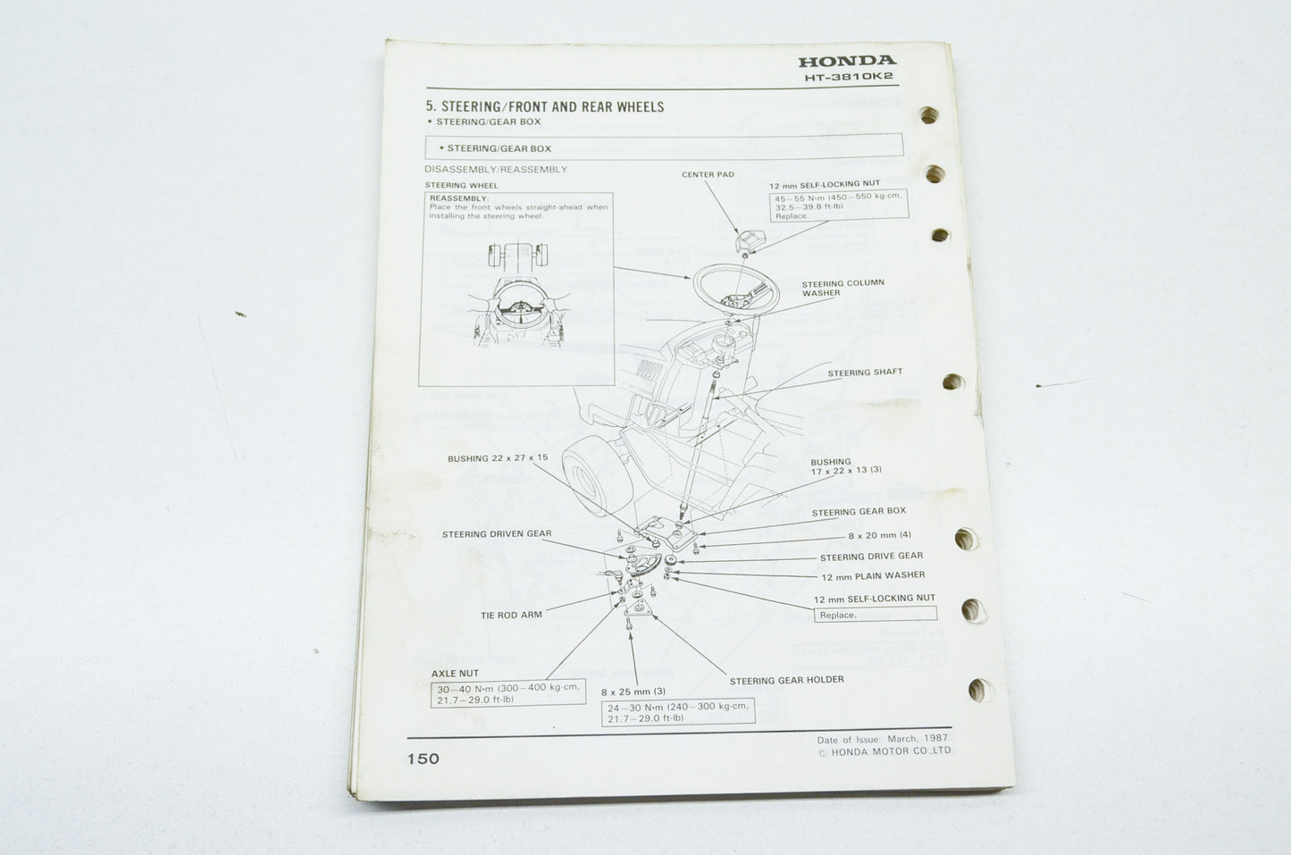 OEM Honda Shop Manual Lawn Tractor HT3810