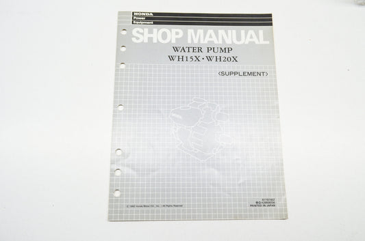 OEM Honda 61YB700Z Supplement Shop Manual Water Pump WH15X WH20X