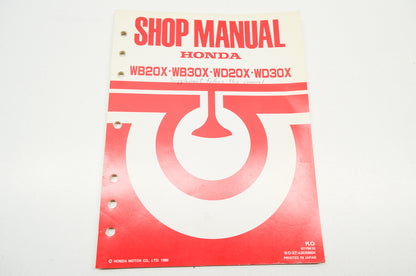 OEM Honda 61YB410 Supplement Shop Manual WB20X WB30X WD20X WD30X