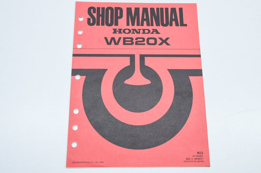 OEM Honda 61YB500Z Supplement Shop Manual WB20X