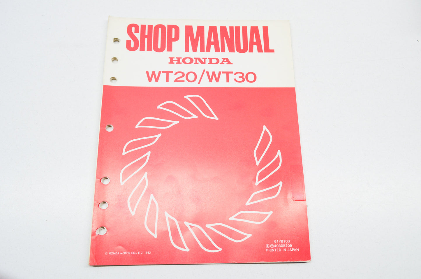 OEM Honda 61YB100 Shop Manual WT20 WT30