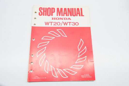 OEM Honda 61YB100 Shop Manual WT20 WT30