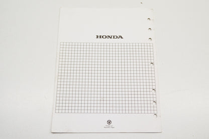 OEM Honda 61YB800W First Edition Supplement Shop Manual Trash Pump