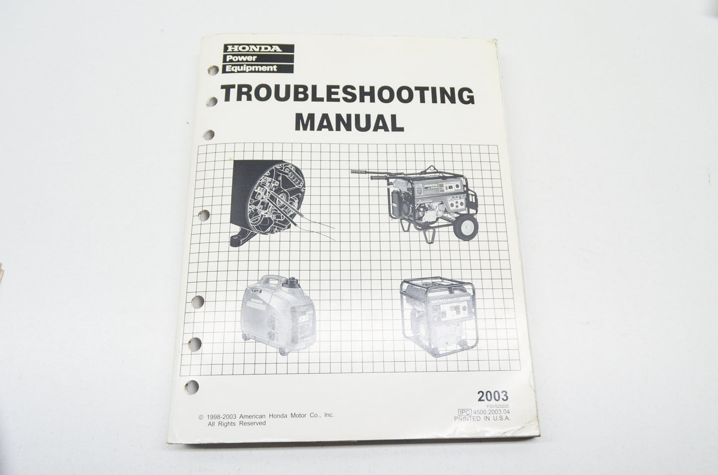 OEM Honda PSV52522E, TO103 Troubleshooting Manual