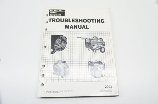 OEM Honda PSV52522E, TO103 Troubleshooting Manual
