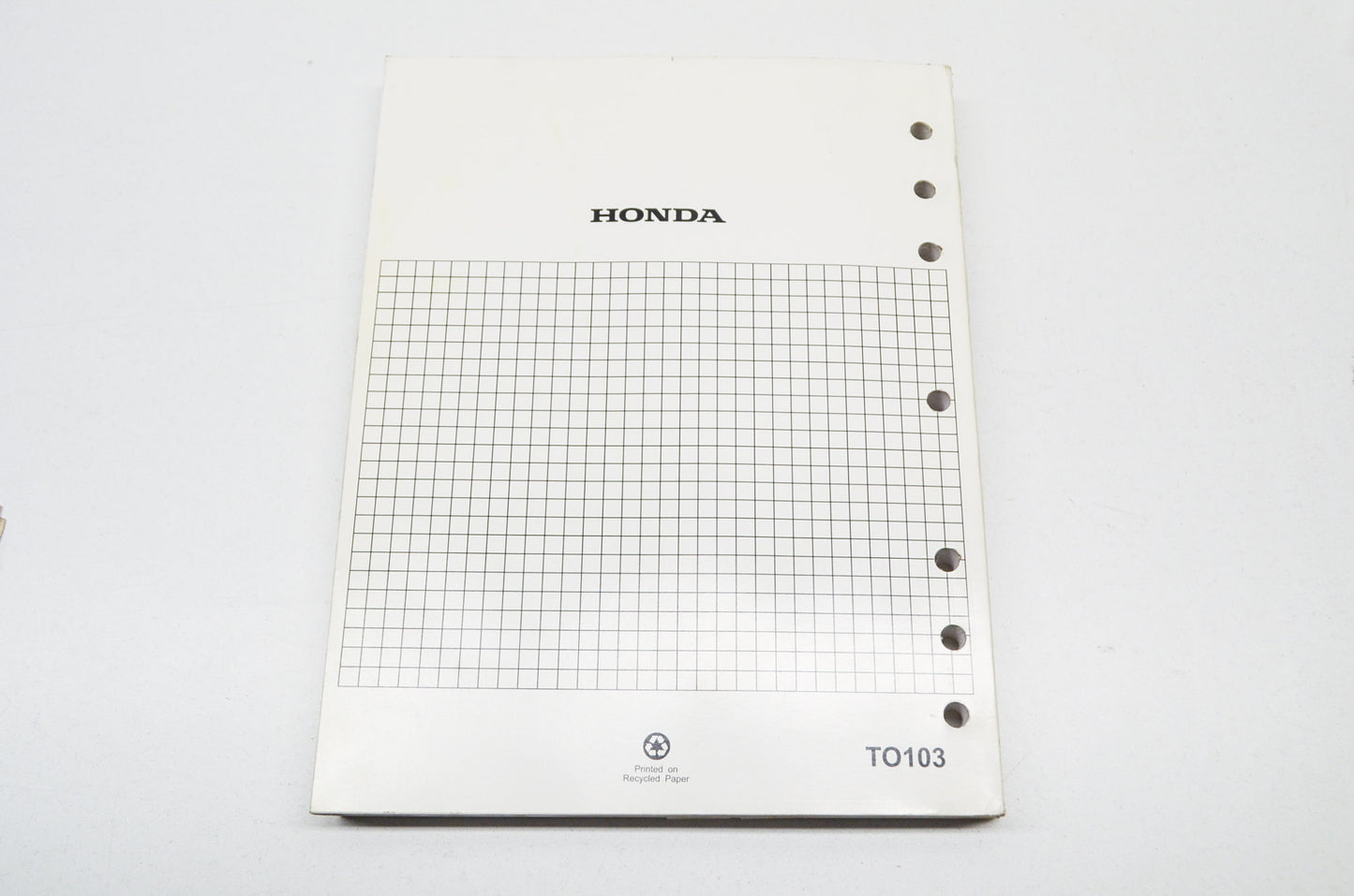 OEM Honda PSV52522E, TO103 Troubleshooting Manual