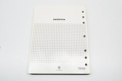 OEM Honda PSV52522E, TO103 Troubleshooting Manual