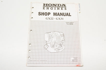 OEM Honda 61ZM300Y Engines Shop Manual Supplement GX22 GX31