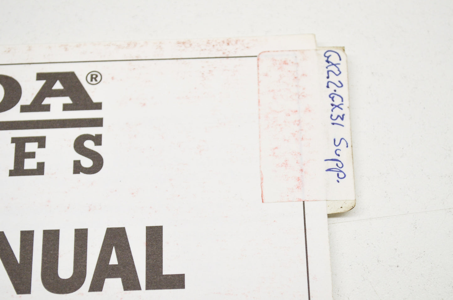OEM Honda 61ZM300Y Engines Shop Manual Supplement GX22 GX31