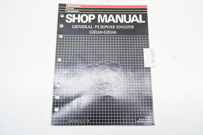 OEM Honda Shop Manual General Purpose Engine GX110 GX140