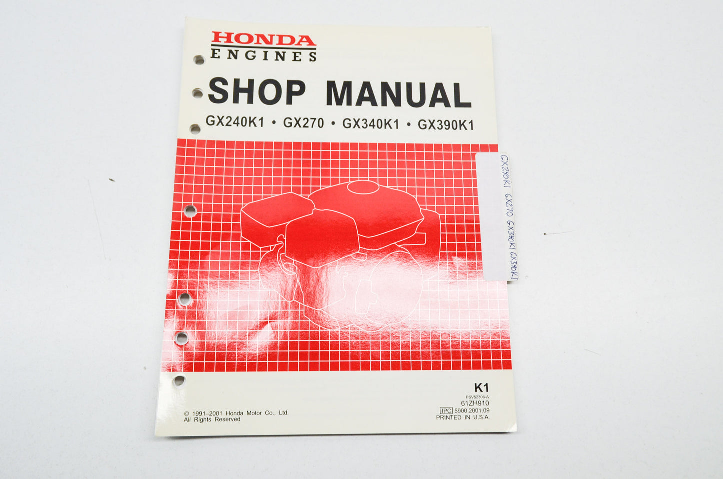 OEM Honda Engines Shop Manual GX240K1 GX270 GX340K1 GX390K1