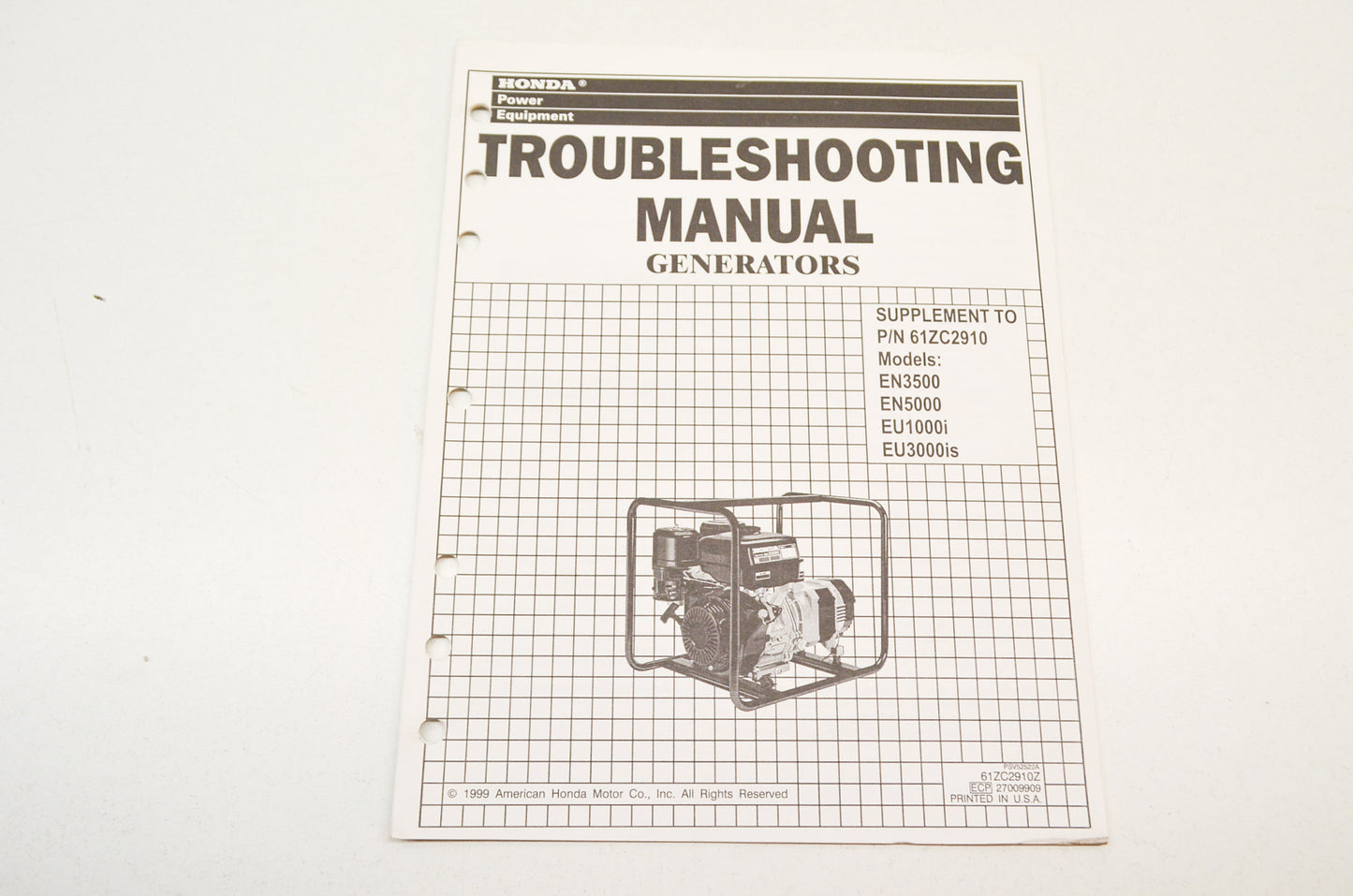 OEM Honda Troubleshooting Manual Supplement Generators