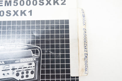 OEM Honda Shop Manual EM3800SX EM5000SXK2 EM6500SXK1