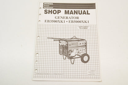 OEM Honda Shop Manual Supplement Generator EB3500XK1 EB5000XK1