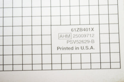 OEM Honda Shop Manual Supplement Generator EB3500XK1 EB5000XK1