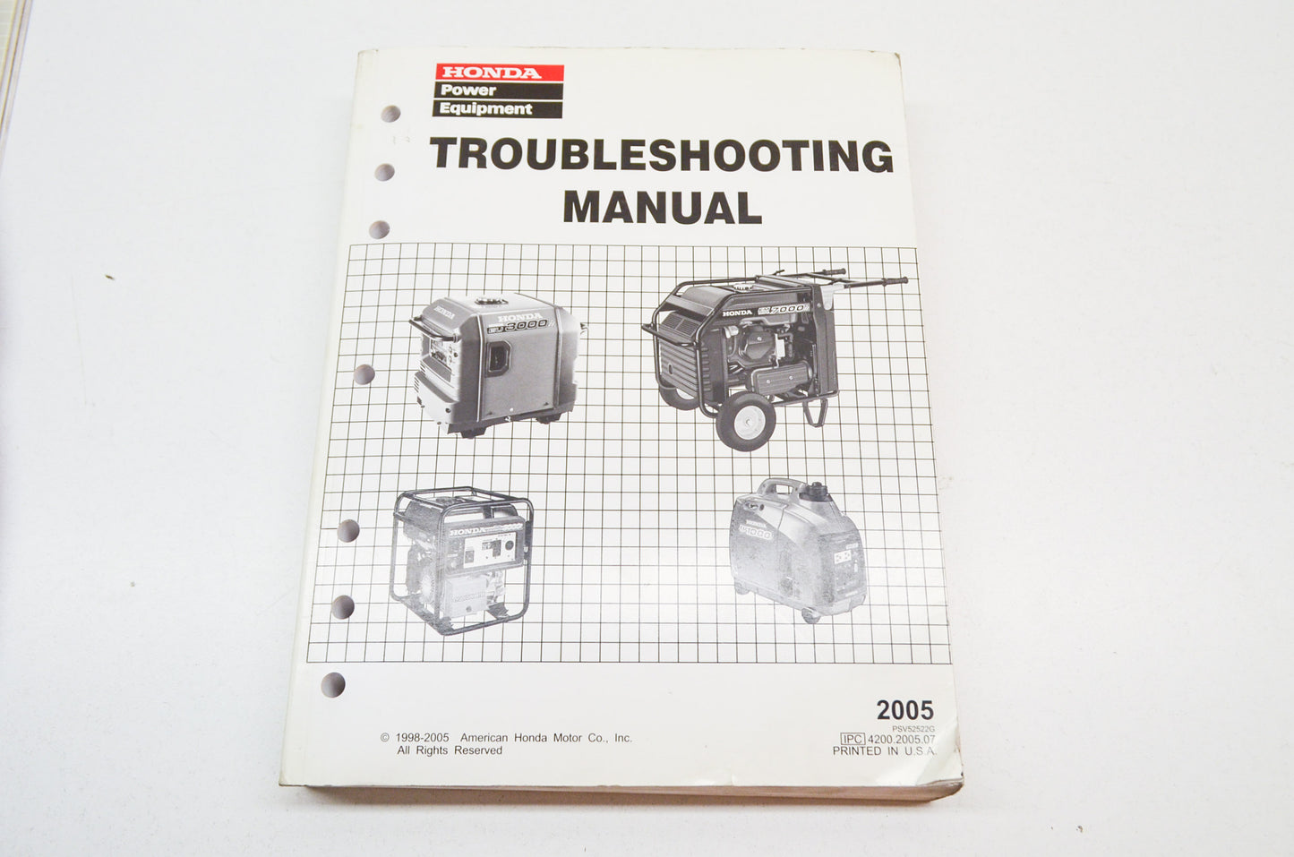 OEM Honda PSV52522G, TO103 Troubleshooting Manual