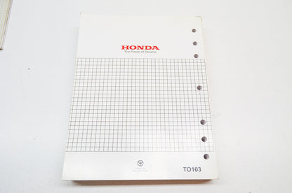 OEM Honda PSV52522G, TO103 Troubleshooting Manual