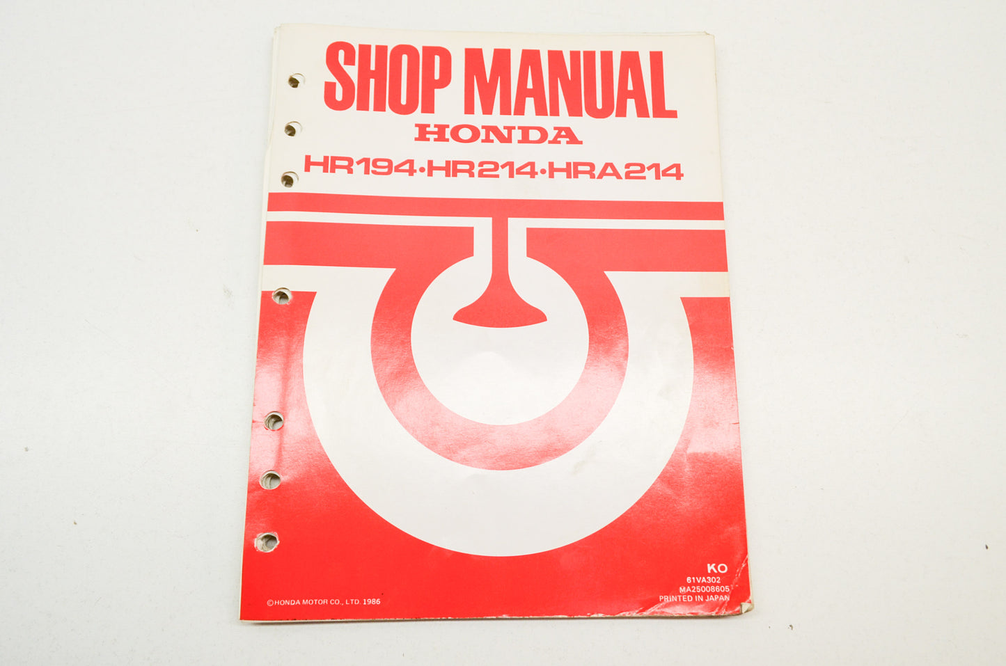 OEM Honda Shop Manual HR194 HR214 HRA214