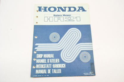 OEM Honda Shop Manual Rotary Mower HR21