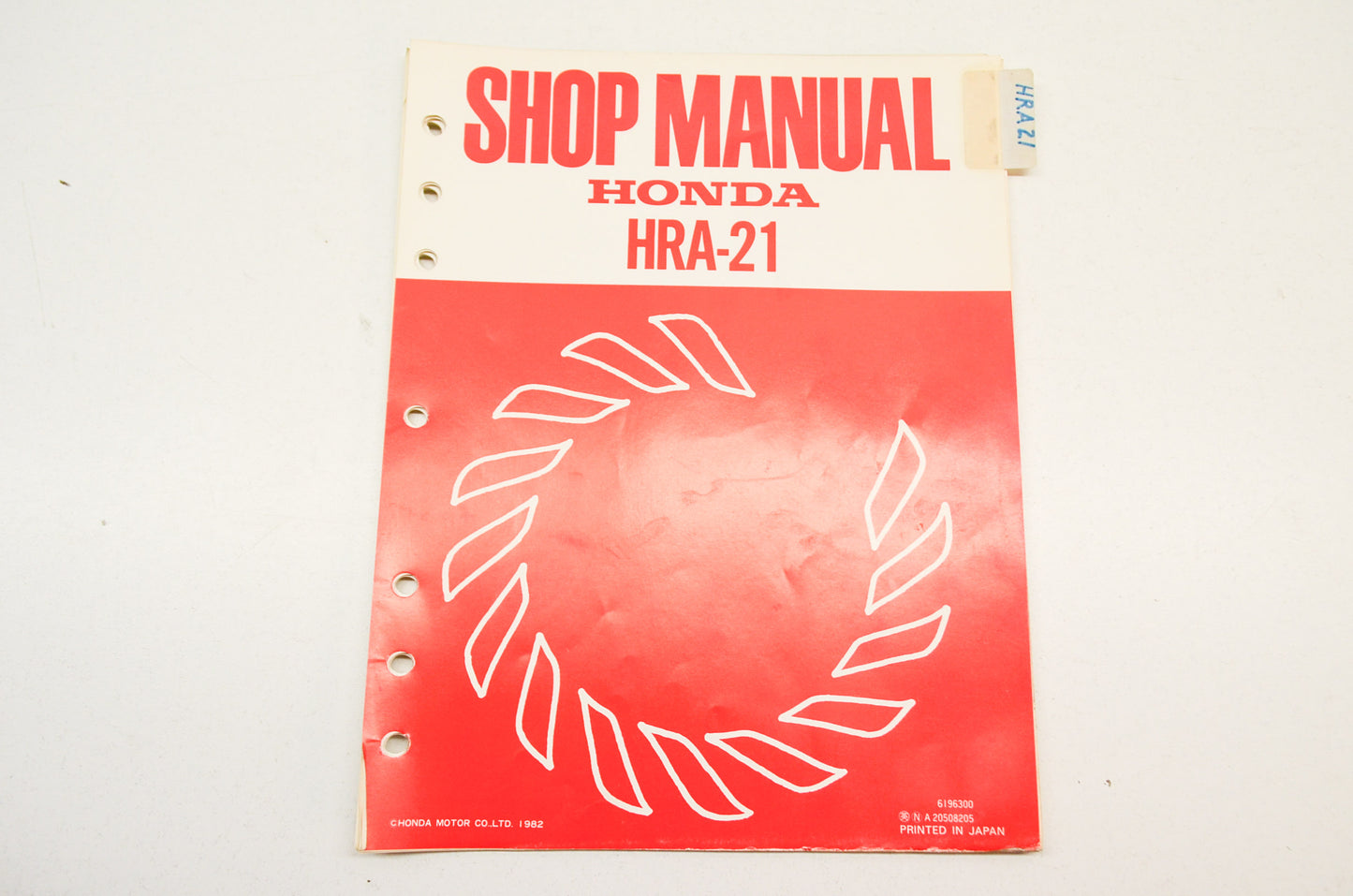 OEM Honda 6196300 Shop Manual HRA-21