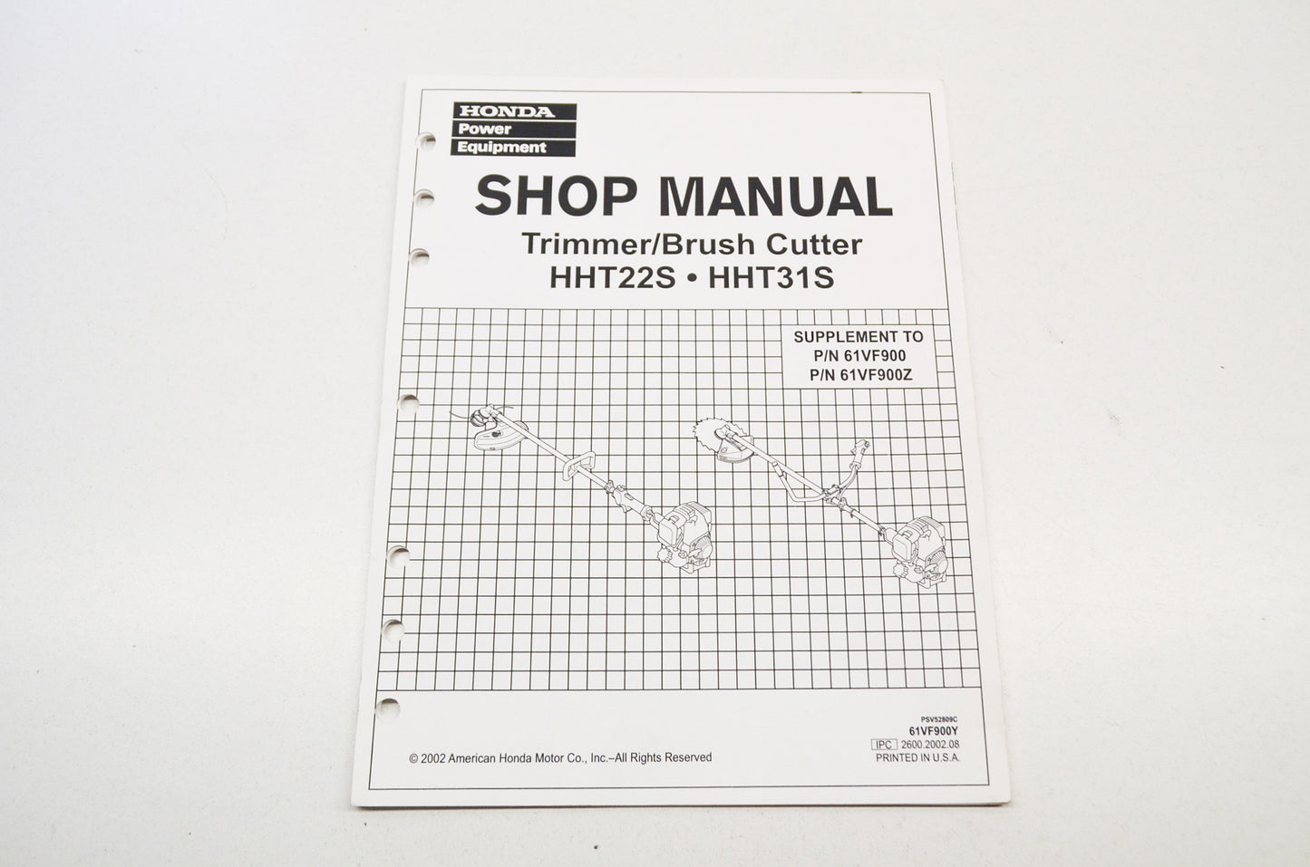 OEM Honda Shop Manual Supplement Trimmer Brush Cutter HHT22S HHT31S