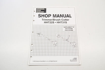 OEM Honda Shop Manual Supplement Trimmer Brush Cutter HHT22S HHT31S