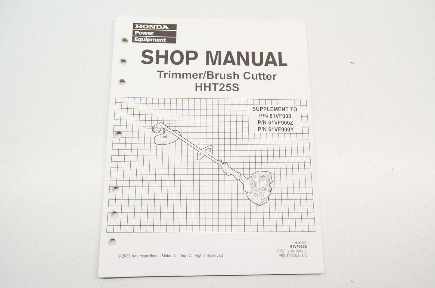OEM Honda 61VF900X HHT25S Service Manual