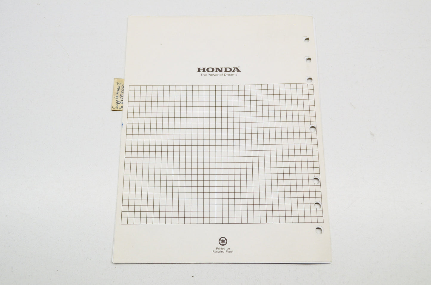 OEM Honda Shop Manual Supplement Rotary Mower HRB215 HRM215
