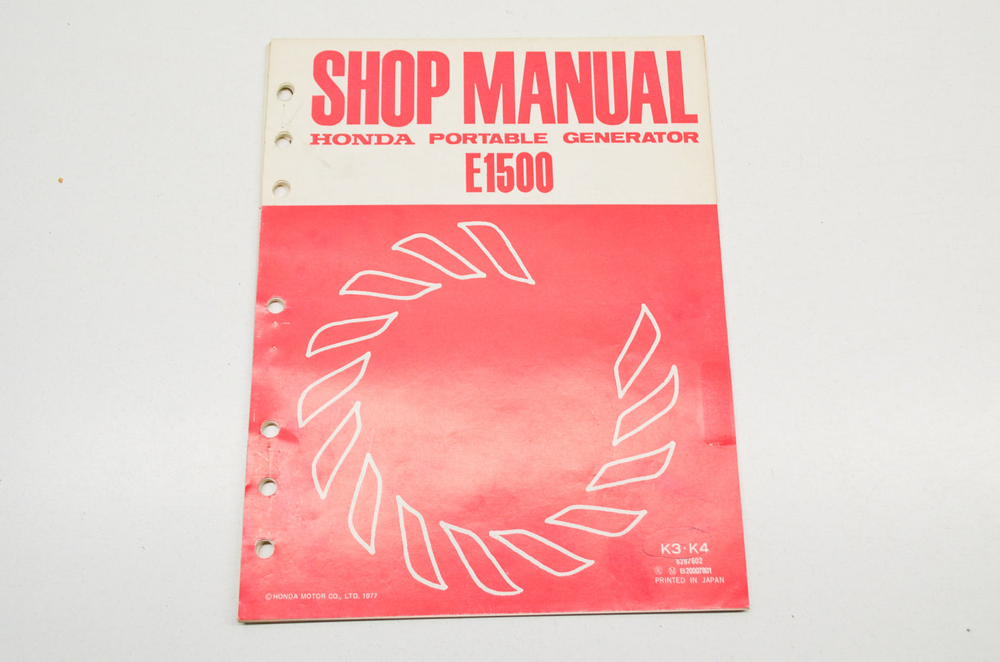 OEM Honda 6287602 Shop Manual Portable Generator E1500