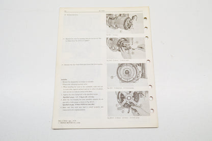 OEM Honda 6287210 Shop Manual ED1000