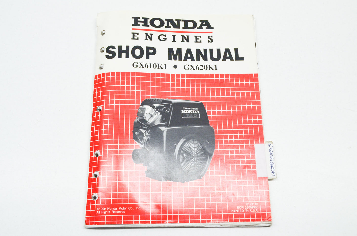 OEM Honda Engines Shop Manual GX610K1 GX620K1