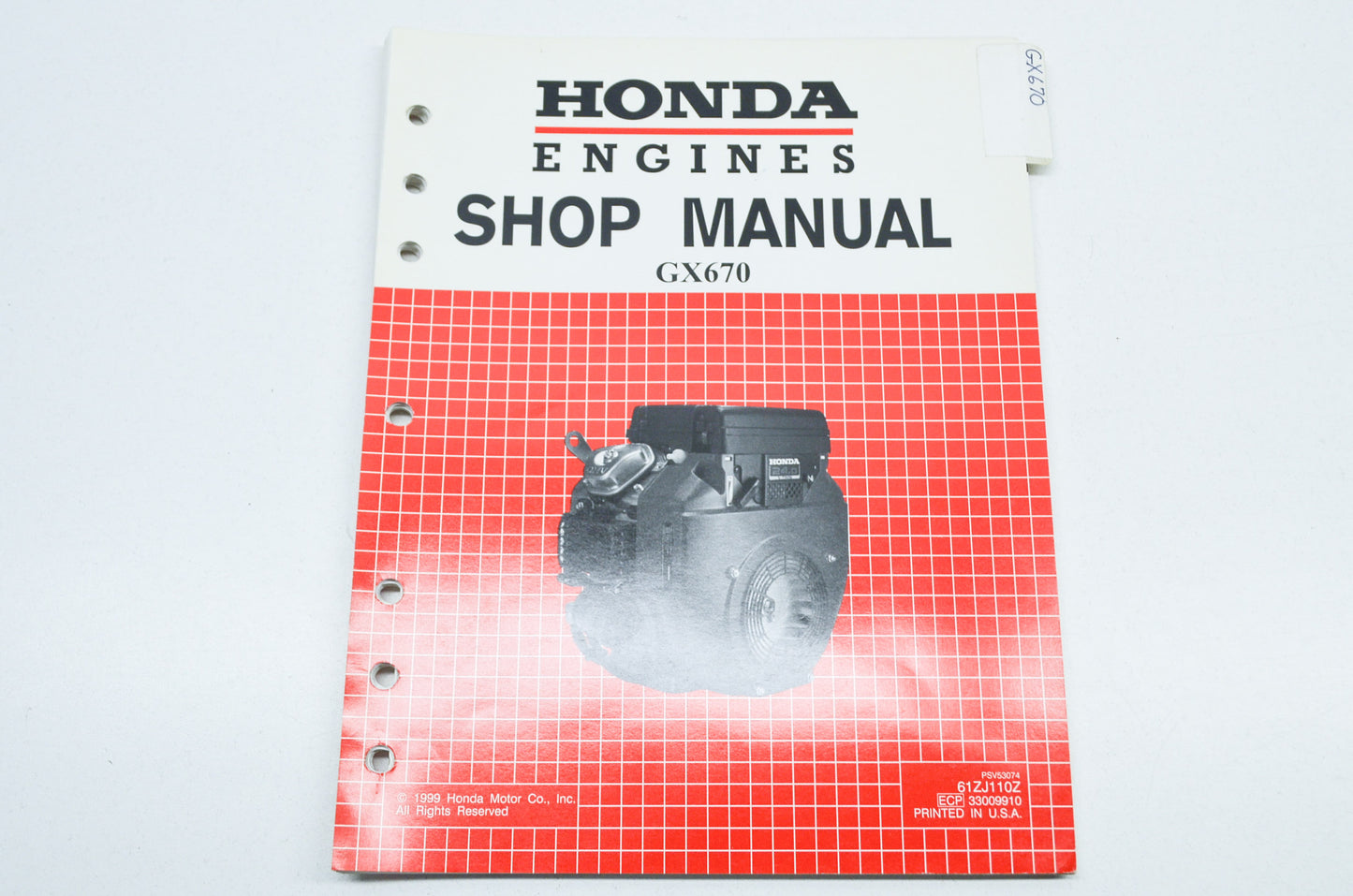 OEM Honda Engines Shop Manual GX670