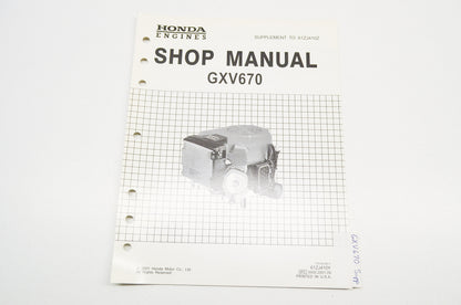 OEM Honda 61ZJ410Y GXV670 Engine Shop Manual