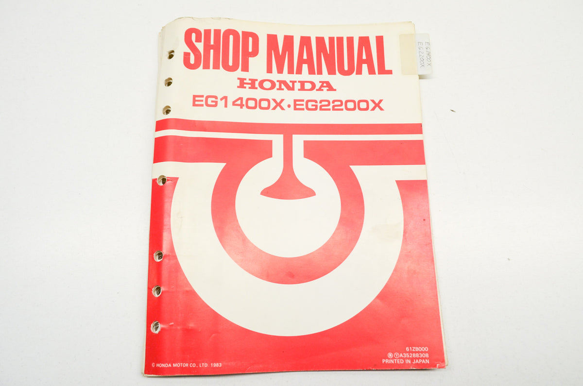 OEM Honda 61ZB000 Shop Manual EG1400X EG2200X