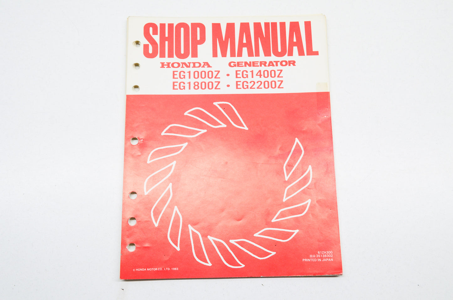 OEM Honda Shop Manual Generator EG1000Z EG1400Z EG1800Z EG2200Z