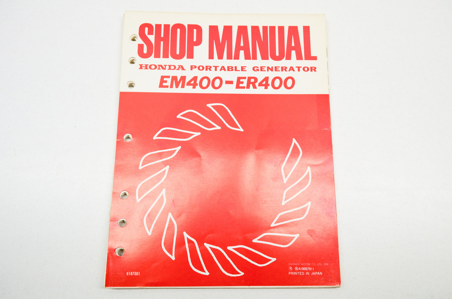 OEM Honda Shop Manual Portable Generator Em400 ER400