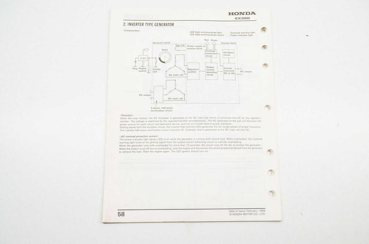 OEM Honda 61ZC300 EX350 Service Manual