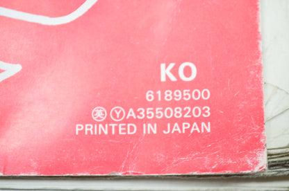 Honda 6189500 Shop Manual Ev4000