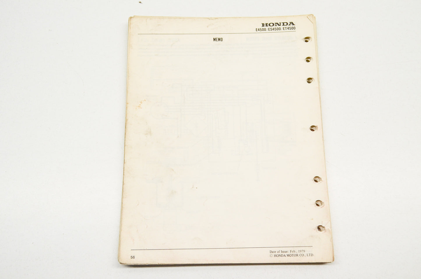 OEM Honda 6189300 Shop Manual E4500 ES4500 ET4500
