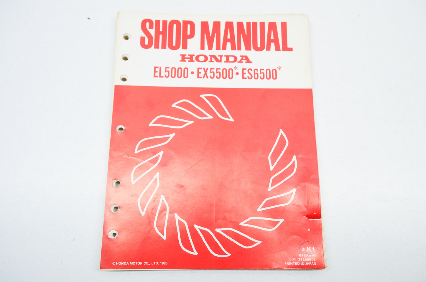 OEM Honda Shop Manual EL5000 EX5500 ES6500