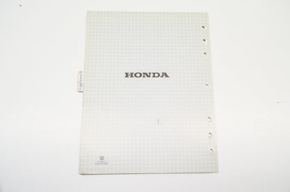 OEM Honda Shop Manual Supplement EX5500 ES6500