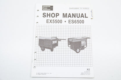 Honda Shop Manual Supplement EX5500 ES6500